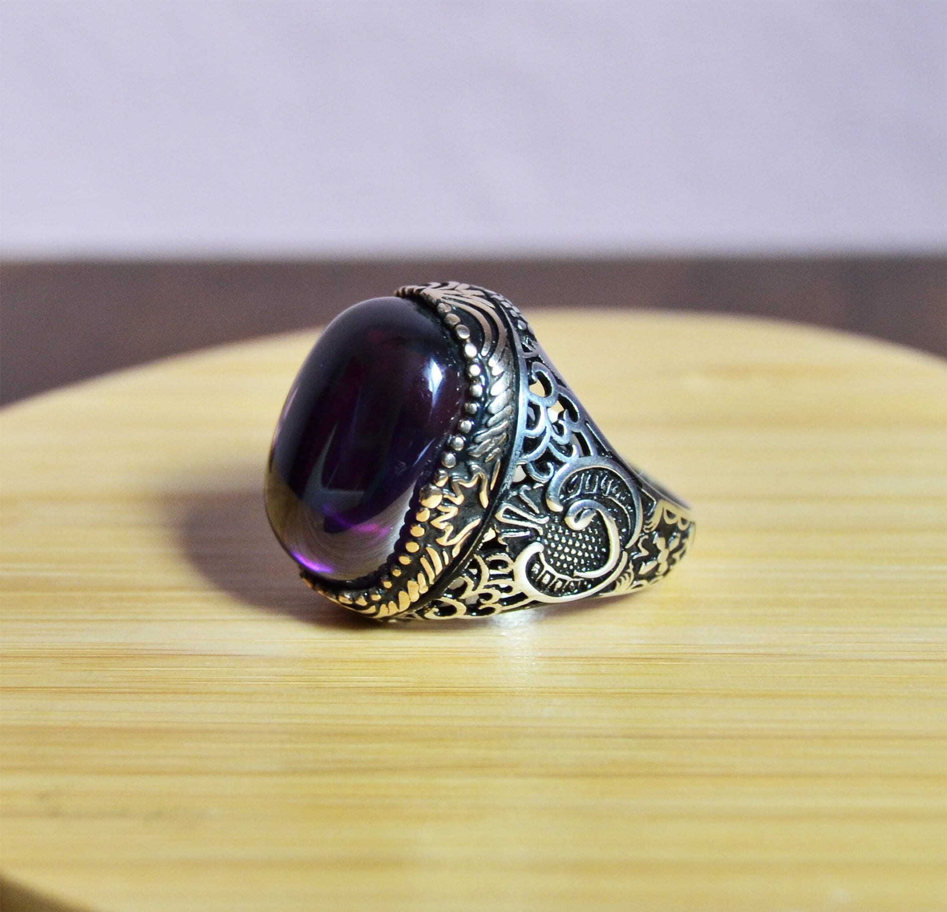 Mens Handmade Ring Turkish Handmade Silver Men Ring Ottoman Etsy UK