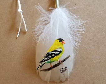 CUSTOM/PERSONALIZED Bird Painted Feather