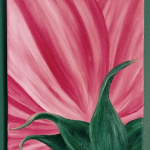 Pink Cosmo oil painting