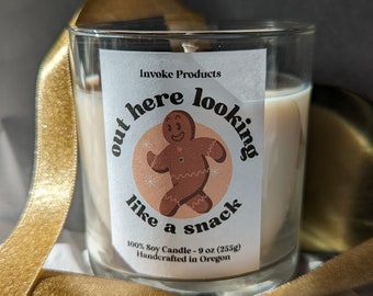 Gingerbread Candle | Soy Candle | Looking Like a Snack | Gingerbread Man | Fall Candle | Candle | Gingerbread Cookie | Gift Idea | Christmas