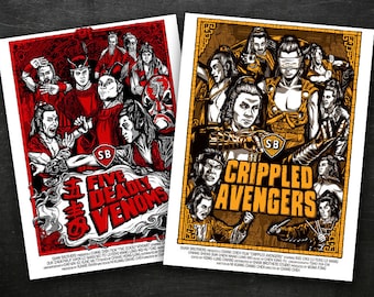 Shaw Brothers Venom Mob Fan 2 Poster Combo  (18" x 24")