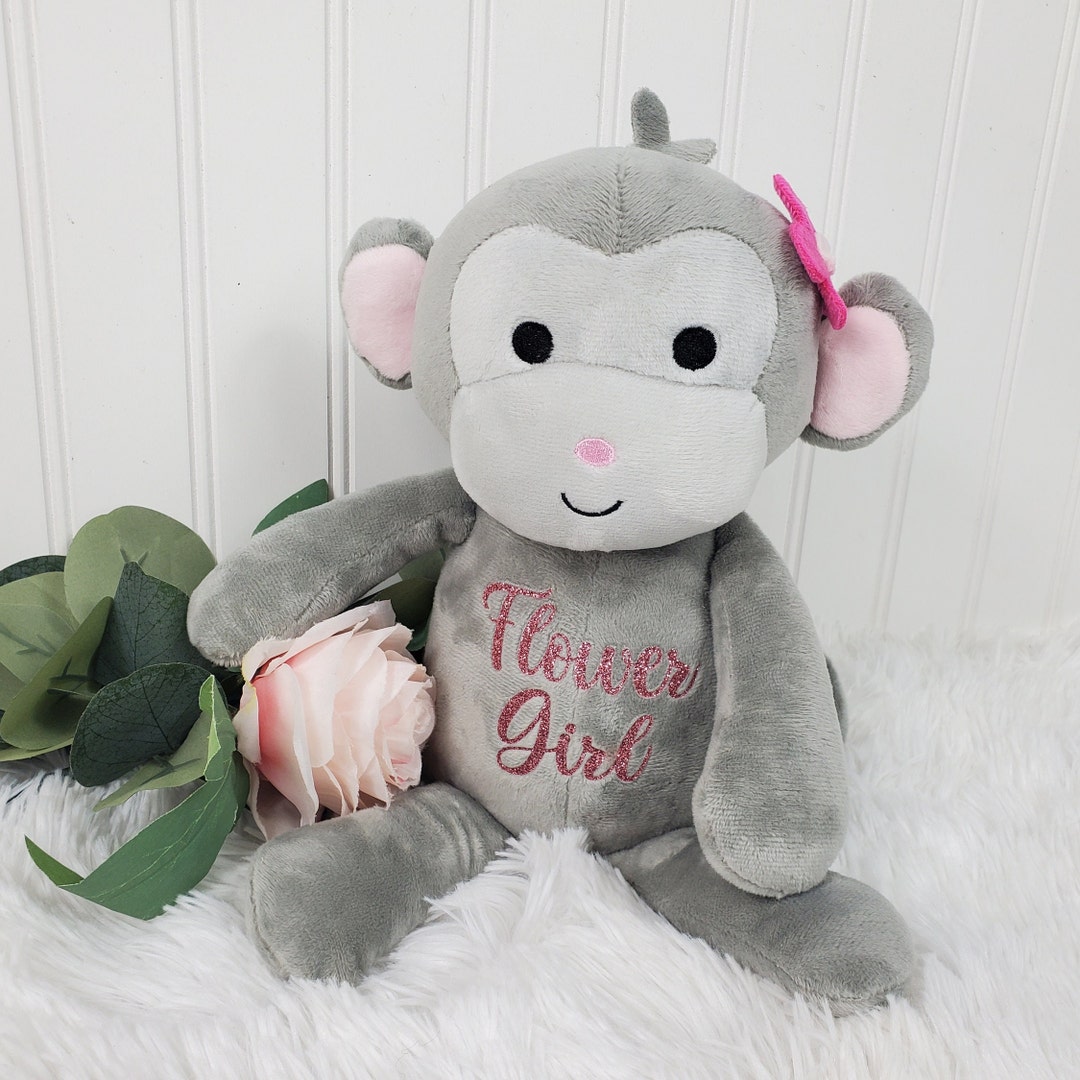 Flower Girl Gift Stuffed Animal/flower Girl Gift/flower Girl Proposal/flower Girl Gift Ideas