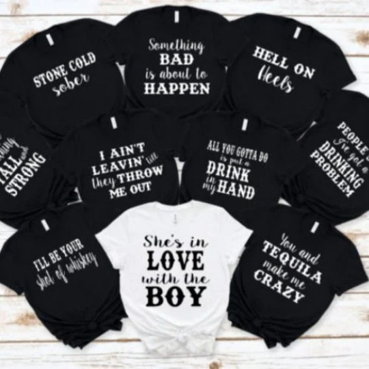 Country Song Lyric Shirt: Nashville Bachelorette Party Tee - Etsy