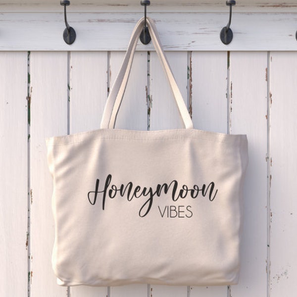 Bride Bag/Honeymoon Vibes Tote/Wedding, Future Bride Gift/Wedding, Engagement, Honeymoon Tote Bag/Bridal Shower Gift Bag/Gift For Bride