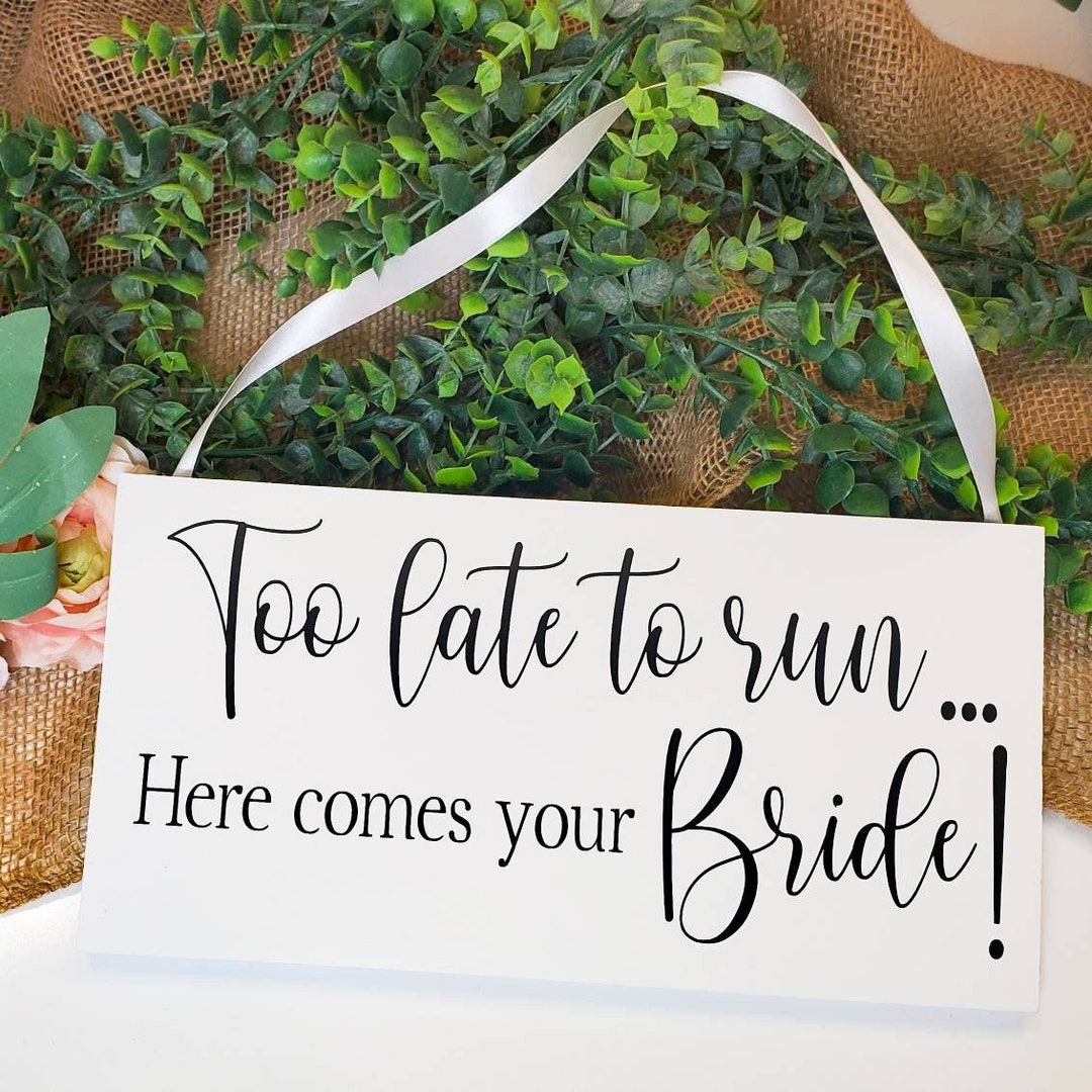 Ring Bearer Sign, Funny Wedding Ceremony Sign, Flower Girl Sign, Rustic