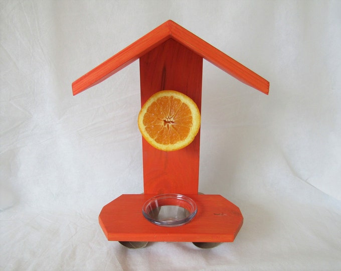 Handmade Jelly Feeder for Birds Backyard Birds, Orioles, Finches, Bird