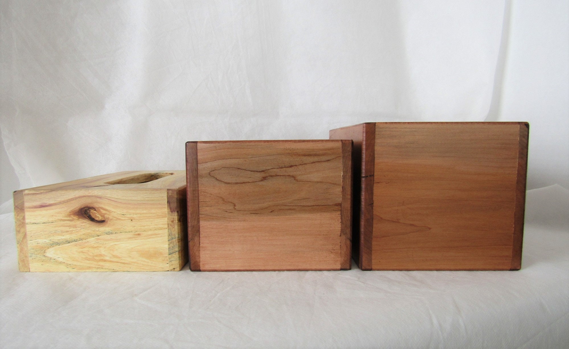 Cubierta de caja de tejido de madera hecha a mano cubierta | Etsy