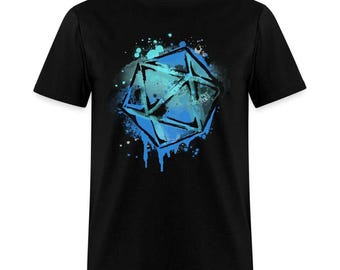 Watercolor D20 Dice Epic Gamer Style for Every Adventure Unisex T-Shirt