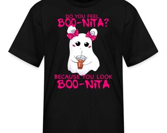 Cute spooky pink bows Halloween ghost Kids' T-Shirt