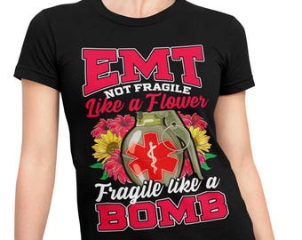 EMT EMS Firefighter Paramedic First Responder Ladies T-Shirt