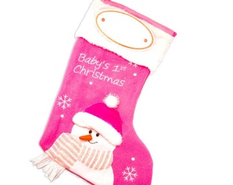 baby's 1st christmas stocking personalised