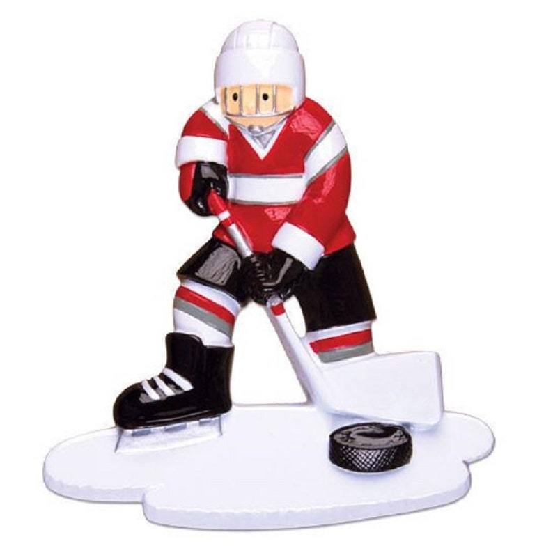 Hockey Player Personalized Christmas Ornament Etsy