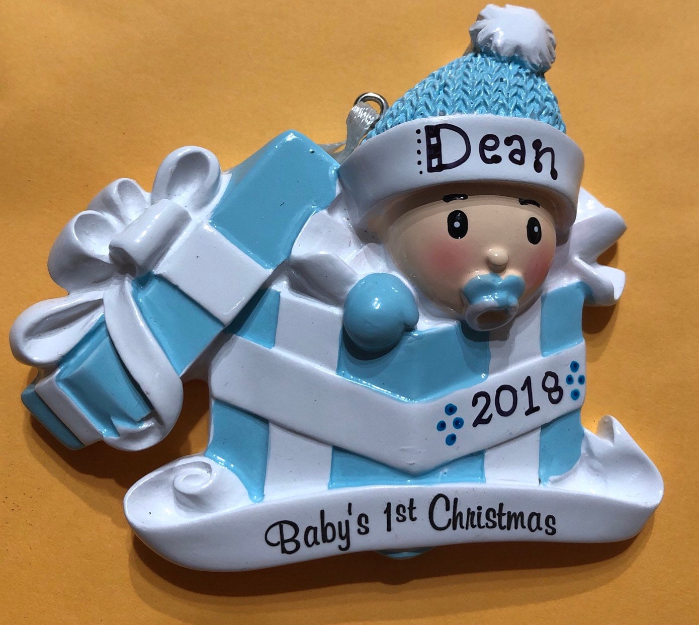 Personalized Ornament Baby's First Christmas Baby Boy Etsy