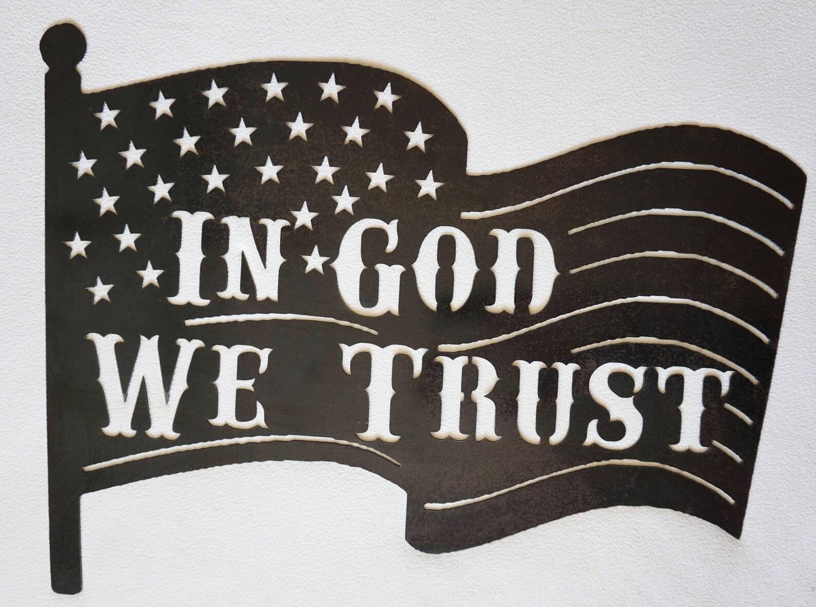 Plasma Cut American Flag Wall Art//Weathered//Steel Art//Metal Etsy