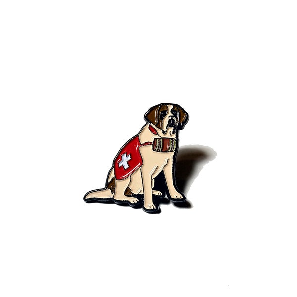 Saint Bernard Pin - St Bernard Pin - Saint Bernard Rescue Dog - Enamel Pin - Avalanche Rescue Dog - Saint Bernard Mom - -Saint Bernard Gifts