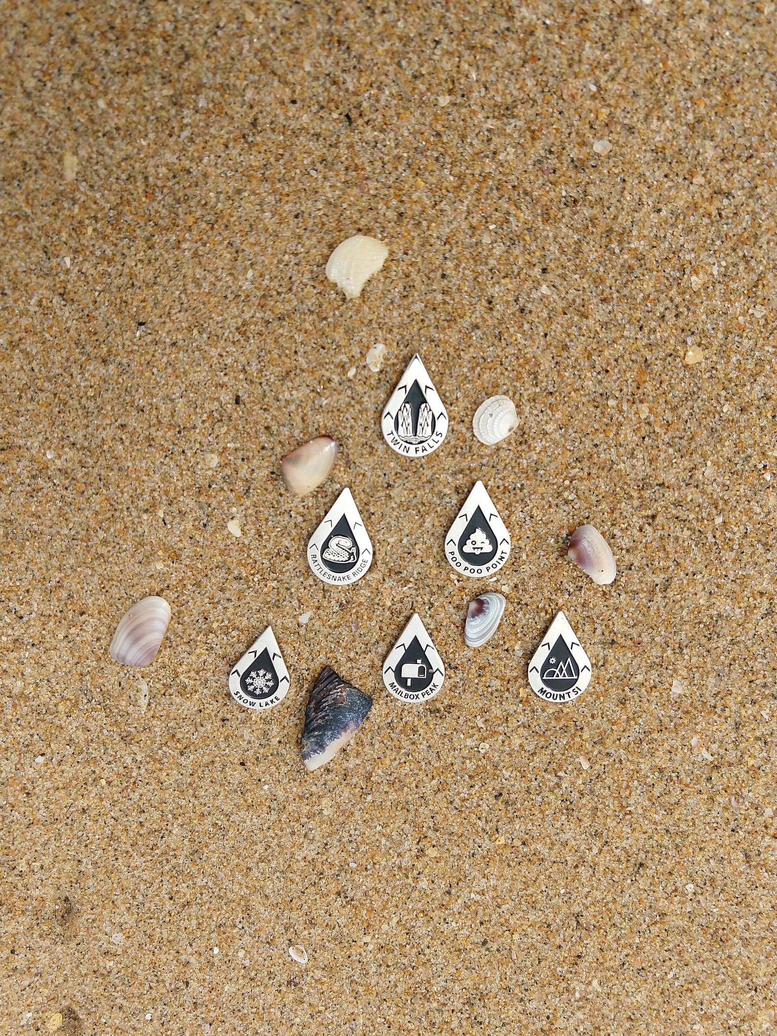 Hiking Pins Seattle Outdoor Gifts Enamel Pins Mountain Etsy