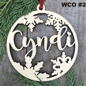 Personalized Ornament Wood Christmas ornament birch Christmas ornament laser cut ornament Christmas ornament Wooden Ornament