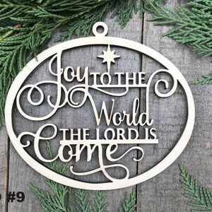 Wood Christmas ornament birch Christmas ornament laser cut ornament Christmas ornament Jot to the World Wooden Ornament