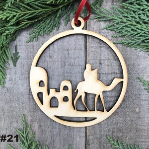 Wood Christmas ornament birch Christmas ornament laser cut ornament Christmas ornament Wisemen Wooden Ornament