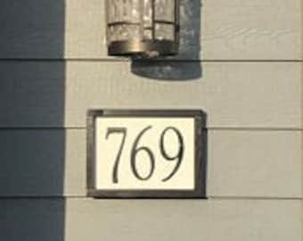 Early Heavy Brass House Number 841 Plate Placard Sign 7 14 long by 2 58 inches tall