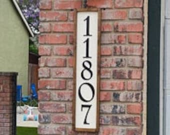 5 Number Vertical Farmhouse Style House Number Sign, Vertical House Number Sign,Vertical Number Sign,Address Sign, House Numbers