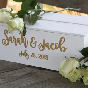 White Wedding Card Box, Card Holder Rustic Wedding Decor, Wedding Card Box, Personalized Card Box, Card Box for Wedding, Card Box with Slot