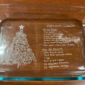 Personalized Casserole Dish Pyrex Baking Dish Engraved Name Present ...