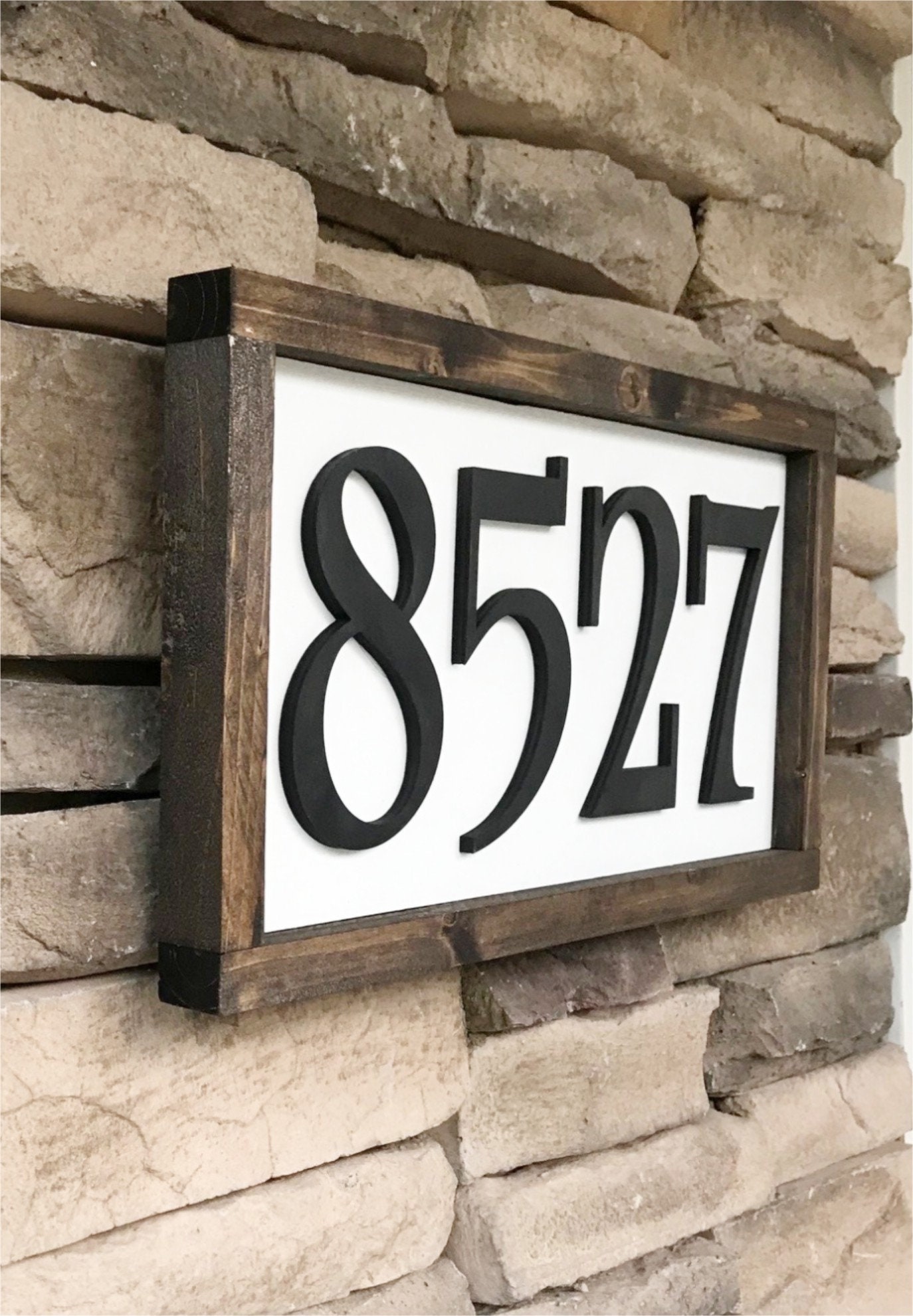 Farmhouse Style House Number Sign House Number Signnumber Etsy