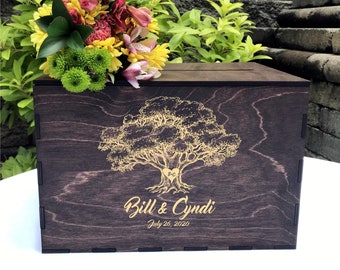 Rustic Wood Card Box,Card Bow With Slot,Wedding Card Box,Laser Engraved Wedding Card Box,Barn Wedding Box,Primitive Wedding Card Box