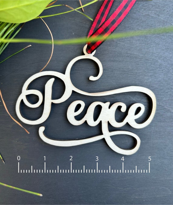 3D Ornament Peace 3 Pieces Laser Cut Out Unfinished ORN36 3D Ornament Peace 3 Pieces Laser Cut Out Unfinished ORN36
