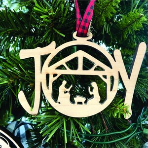 Nativity Joy Ornament,2021 Nativity,Glory Nativity,Glory Nativity,Love Nativity,Noel Nativity,Wood Christmas Ornament
