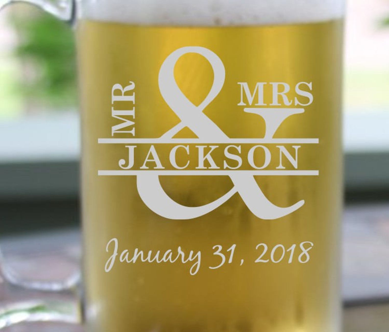 Personalized Beer Mug Engraved Beer Mug Groomsman Gift Wedding Etsy
