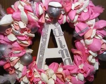 Ballon wreath personalized with a name