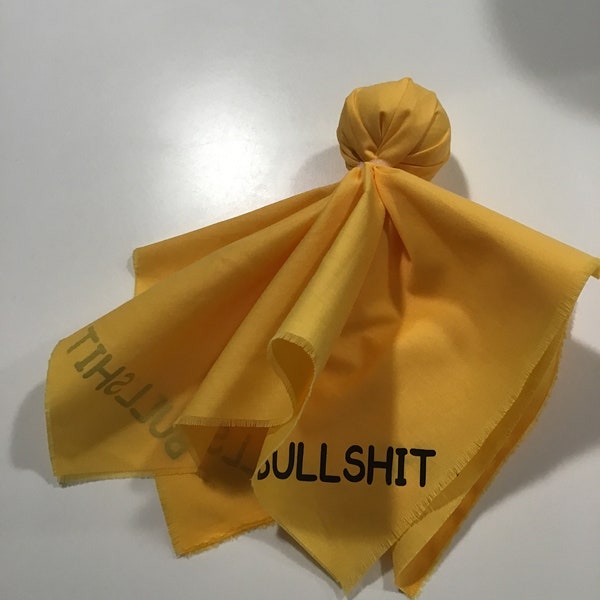 Bullshit Flag, BS flag, Novelty Flag for Football Watching or Meetings, Bright Yellow Weighted, Fun Item,  Ready To Ship,