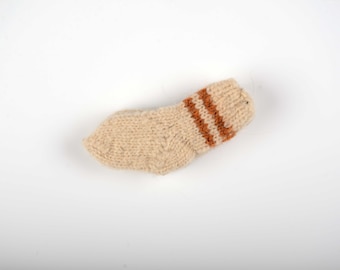 Hand-knitted socks 100% natural wool for kids 0 to 6 years old