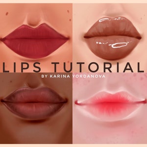 Lips TUTORIAL for PROCREATE (69 pages step-by-step)