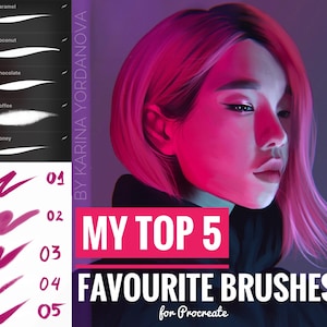Meine TOP 5 Lieblingspinsel (FOR PROCREATE) Einfacher Anfängerpinsel, Blending, Haarbürste, Wimpern, Lippen, Procreate-Pinsel