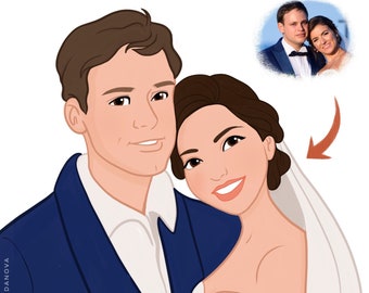CARTOON COMMISSIONS! Custom digital art commissions! Wedding birthday gift anniversary couples