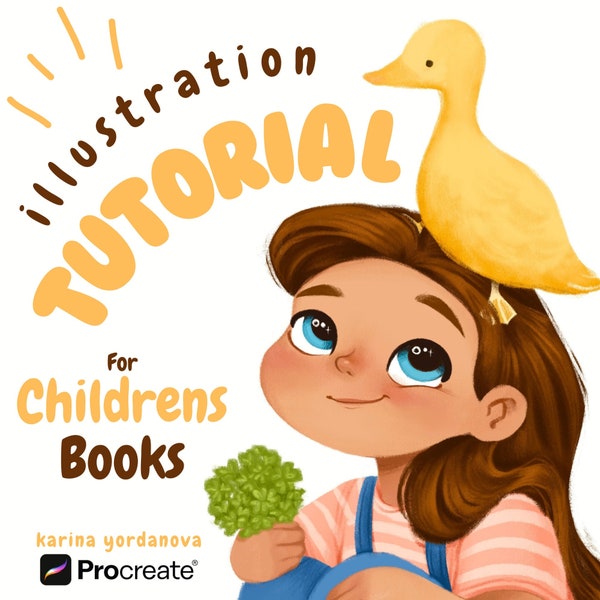 Children's Books Tutorial ILLUSTRATION  for PROCREATE book design character design cute drawing doodles practicing art kidlit picture book