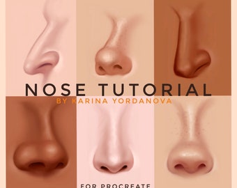 Nose TUTORIAL for PROCREATE (98 pages step-by-step)