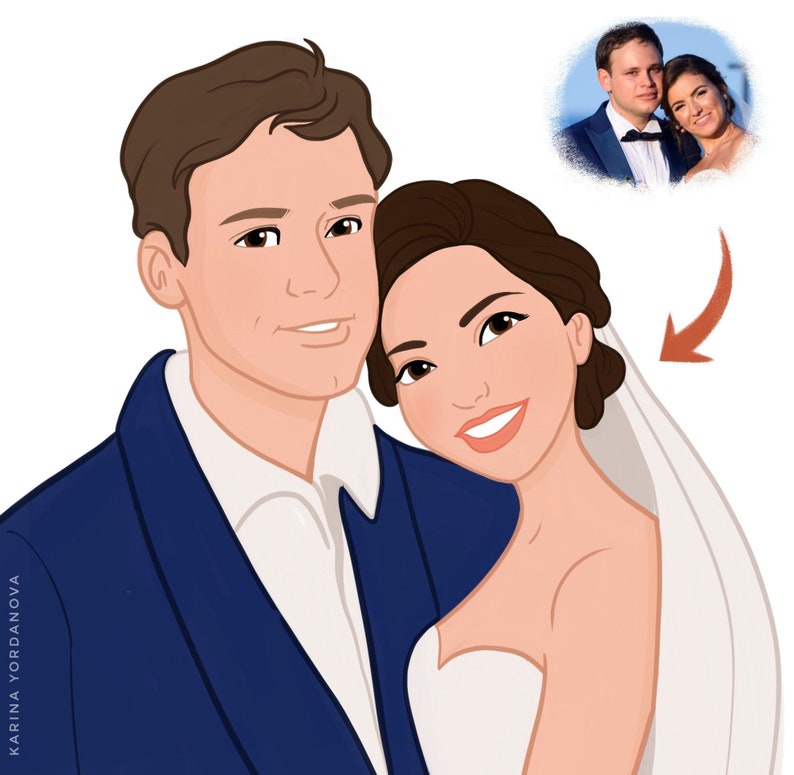 CARTOON COMMISSIONS Custom Digital Art Commissions Wedding | Etsy UK