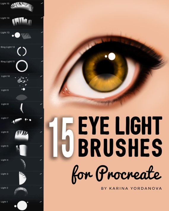 15 Eye Light Brushes FOR PROCREATE Easy Stamp Brush Etsy UK