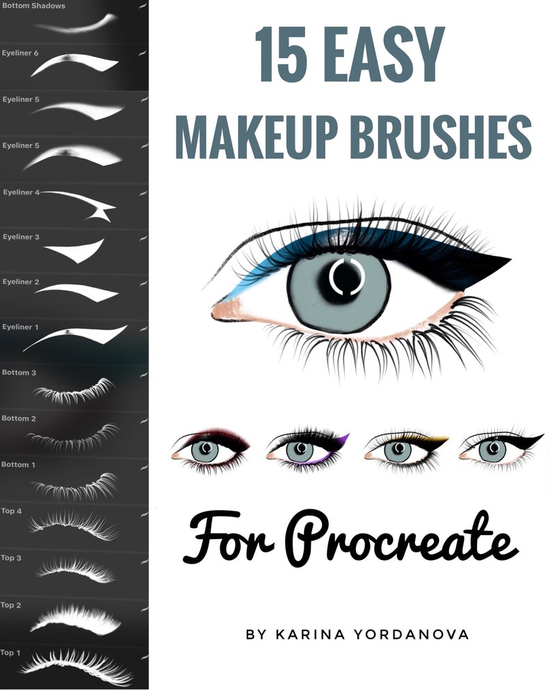 15 Easy Makeup Brushes (FOR PROCREATE)
