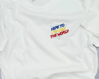 Change the World | embroidered unisex t-shirt