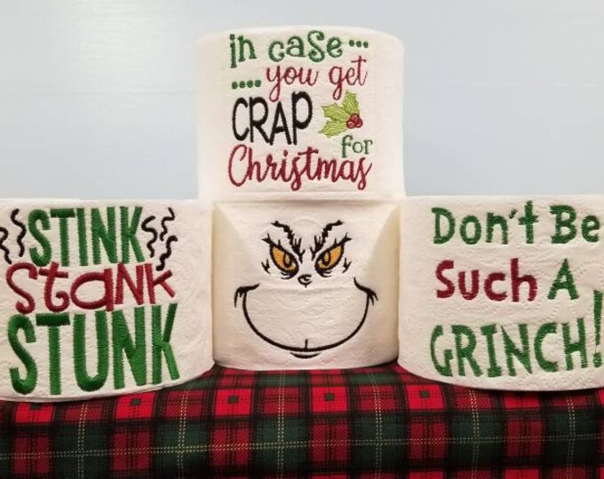 Embroidered Toilet Paper/christmas Gag Gift Etsy