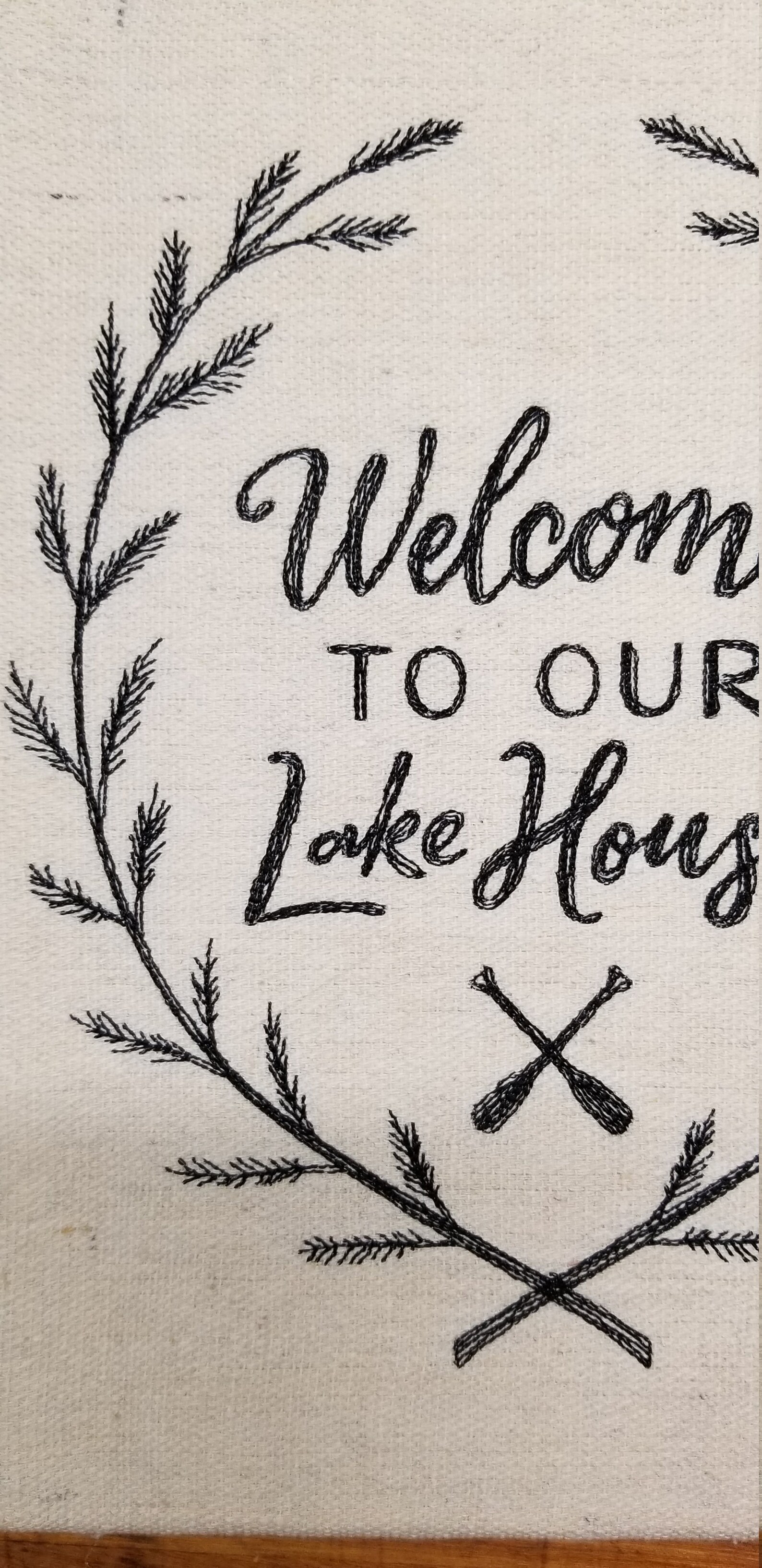 Embroidered Wall Sign Etsy