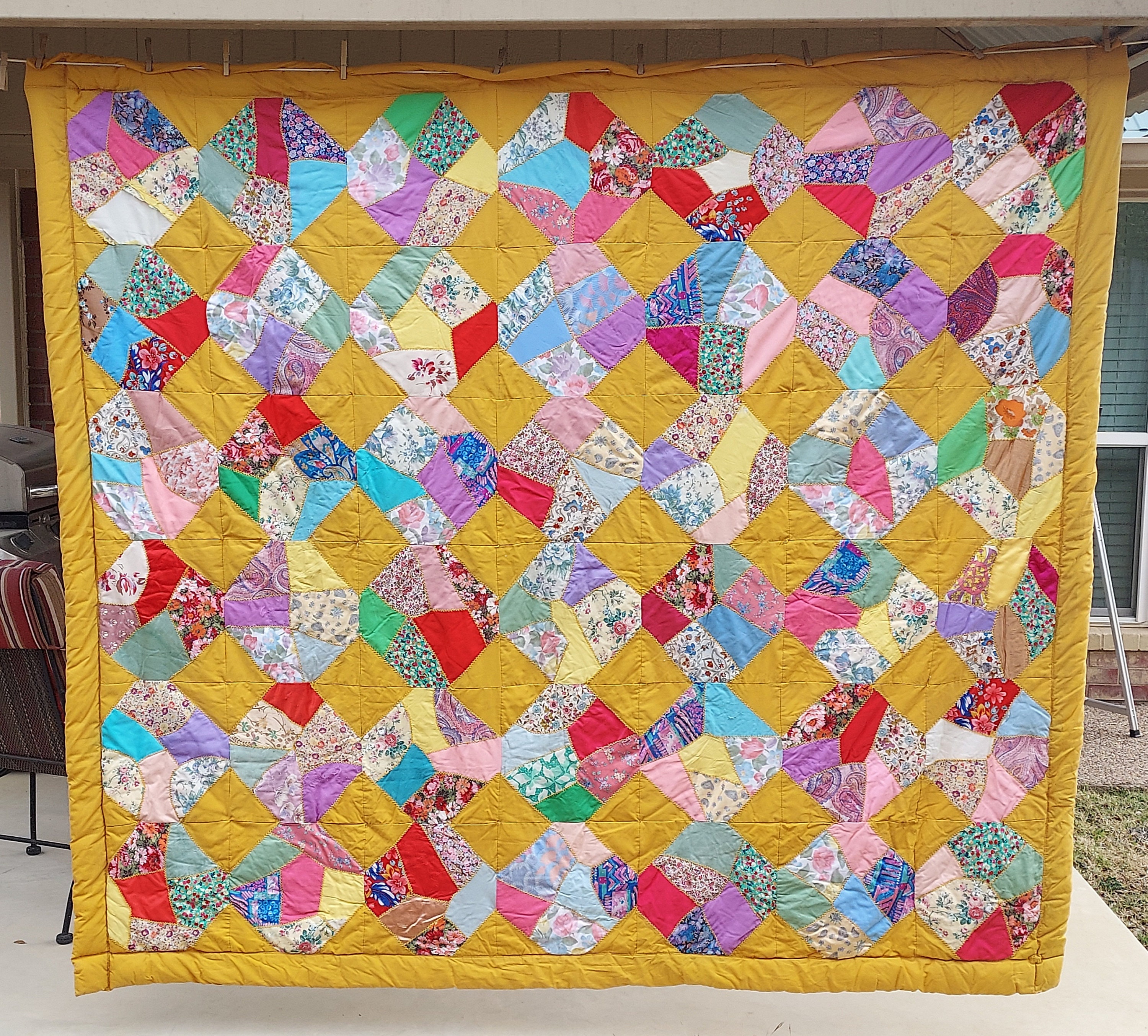 Vintage Crazy Quilt Vintage Handmade Quilt Handmade Bed Etsy