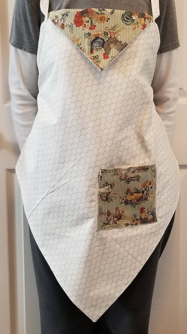 Reversible Apron Chickens and Sunflowers