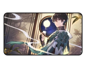 Alfombrilla de escritorio para juegos, diseño de personajes de Star Rail Dan Heng, alfombrilla para ratón, accesorio para juegos, decoración de escritorio, decoración de oficina