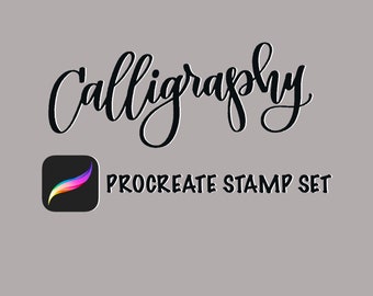 Sellos Procreate: juego de sellos de caligrafía, pinceles para sellos, caligrafía a mano